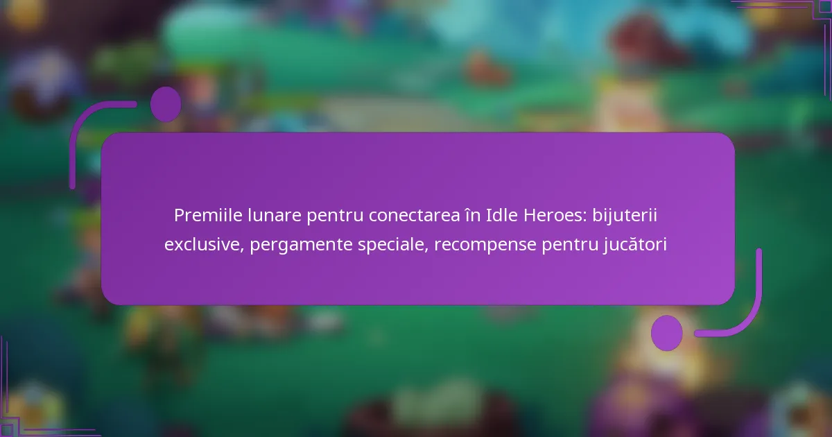Premiile lunare pentru conectarea în Idle Heroes: bijuterii exclusive, pergamente speciale, recompense pentru jucători